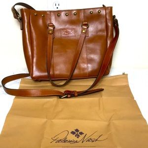 Patricia Nash Leather Cross Body Shoulder Bag Tote with Dust Bag